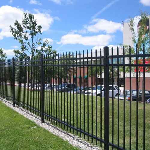 48 Inch Wide Wrought Iron Gate China Suppliers Corner Picket Fence 2.4 X 2.4 M 8 X 8 FT 5 FT Tall Wrought Iron Fence