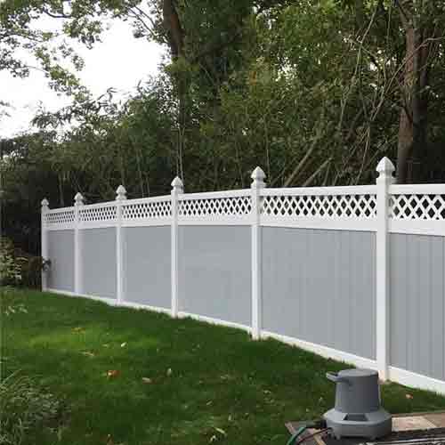 Decorative Residential Fence Trellis White Vinyl Fence Panel PVC Garden Privacy Fencing